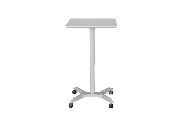 SYLEX HELSINKI HEIGHT ADJUSTABLE MOBILE LAPTOP DESK 600 X 600MM WHITE